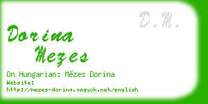 dorina mezes business card